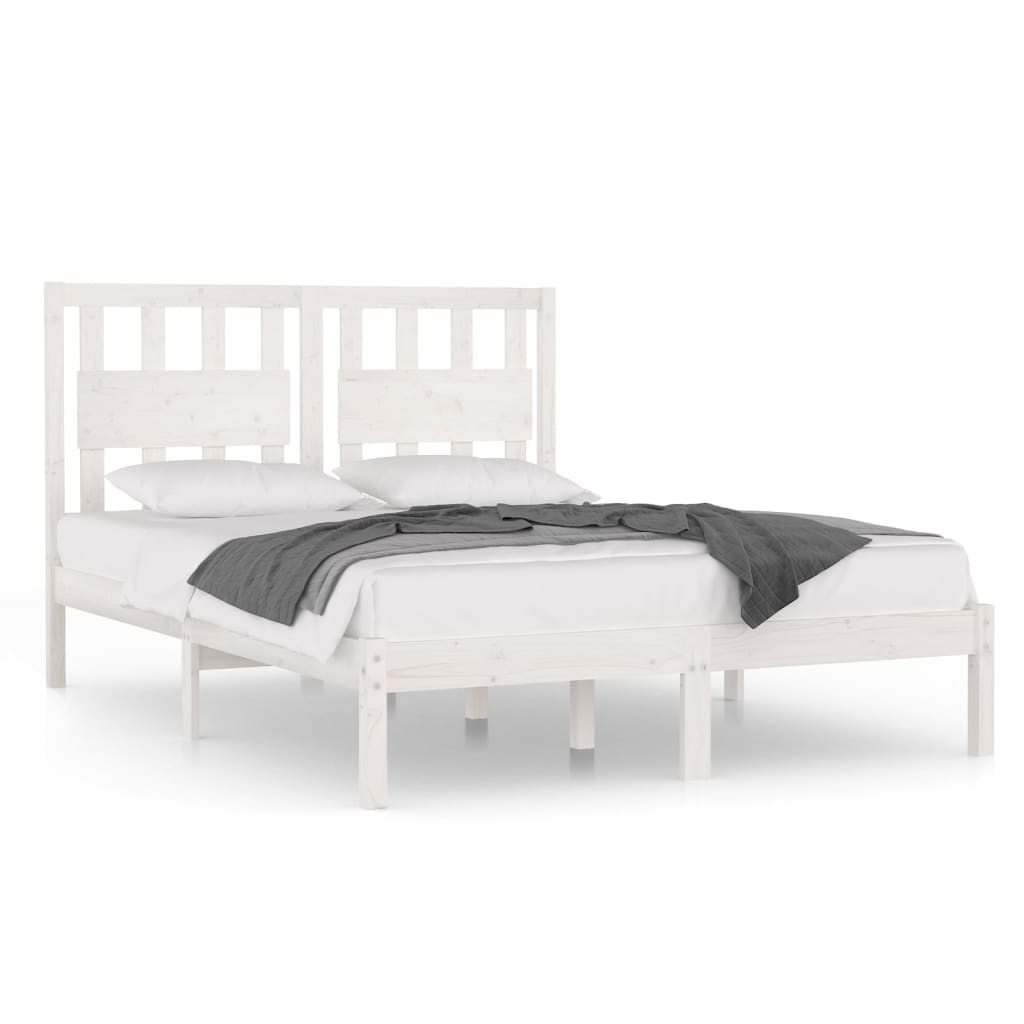Sengeramme hvit heltre furu 135x190 cm Double