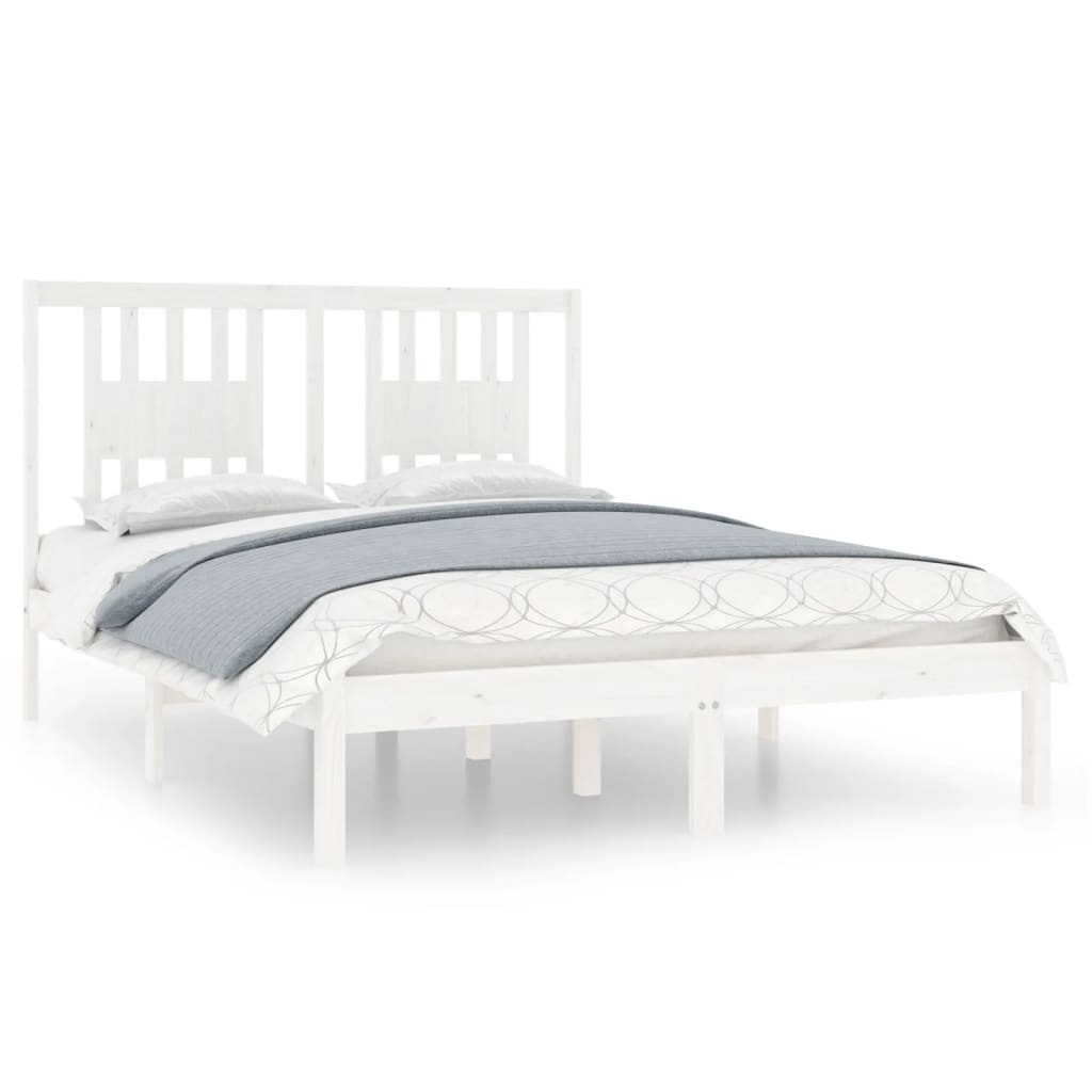 Sengeramme hvit heltre furu 140x190 cm
