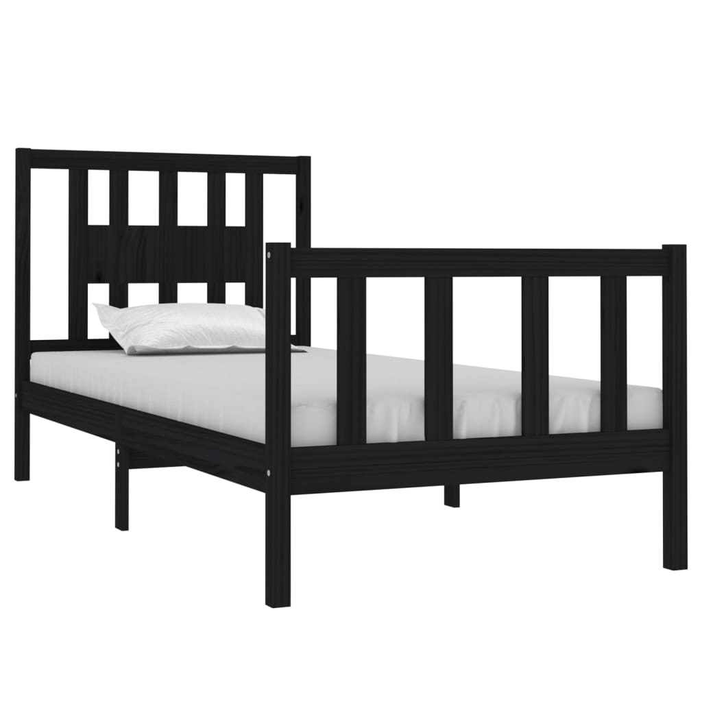 Sengeramme svart heltre 75x190 cm Small Single