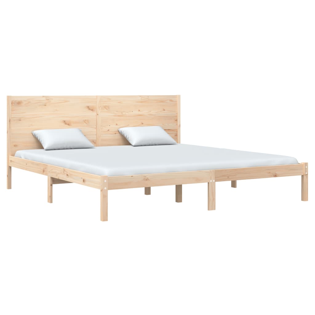 Sengeramme med madrass 200x200 cm heltre furu