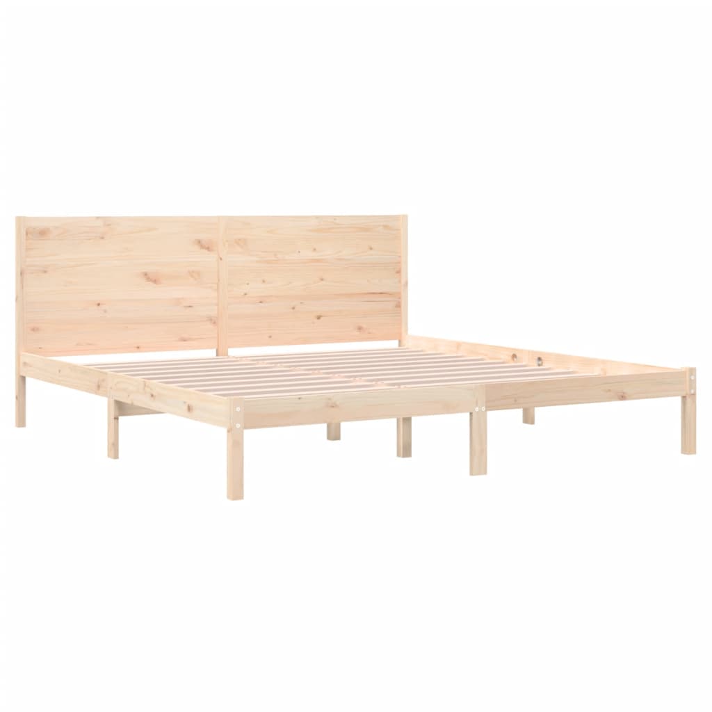 Sengeramme med madrass 200x200 cm heltre furu