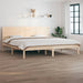Sengeramme med madrass 200x200 cm heltre furu