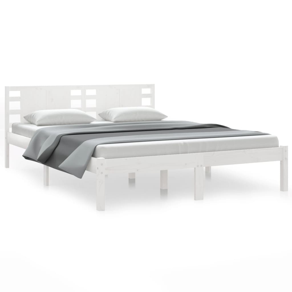 Sengeramme uten madrass hvit 120x200 cm heltre furu