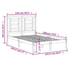 Sengeramme heltre 120x190 cm Small Double