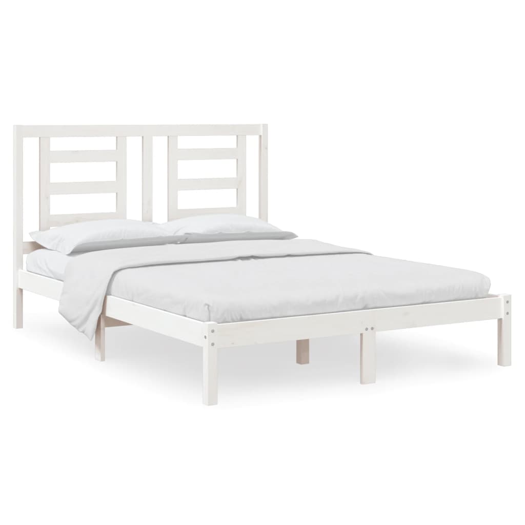 Sengeramme uten madrass hvit 140x190 cm heltre furu