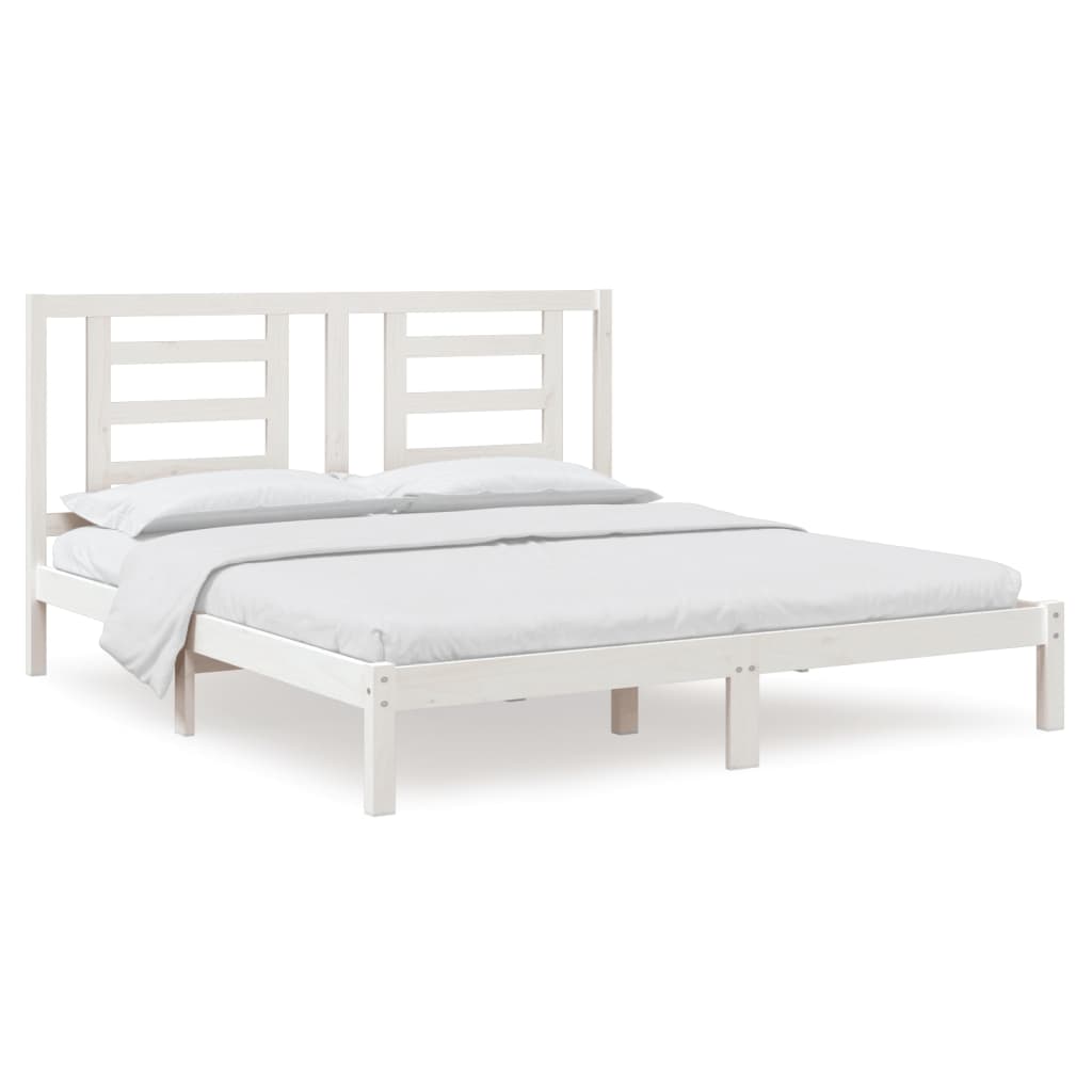 Sengeramme hvit heltre 180x200 cm Super King