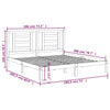 Sengeramme hvit heltre 180x200 cm Super King