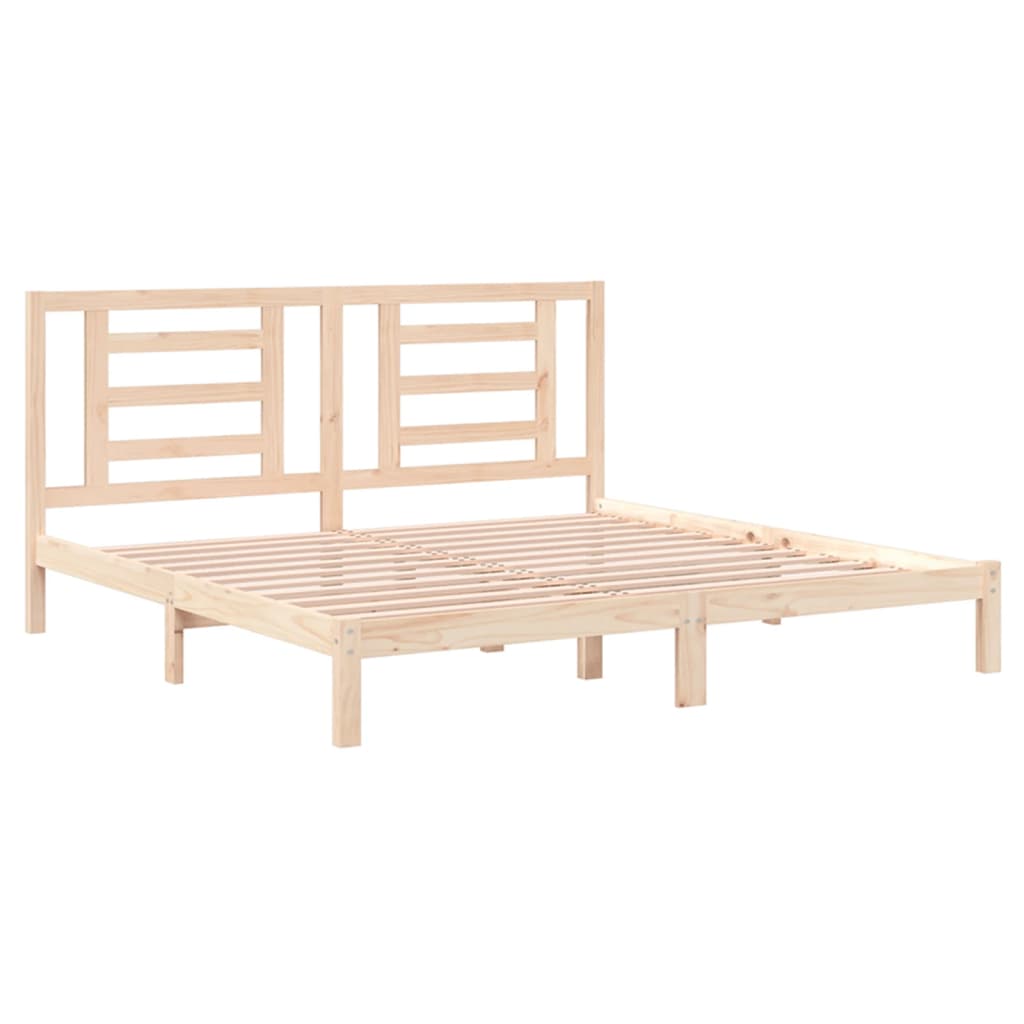 Sengeramme med madrass 200x200 cm heltre furu