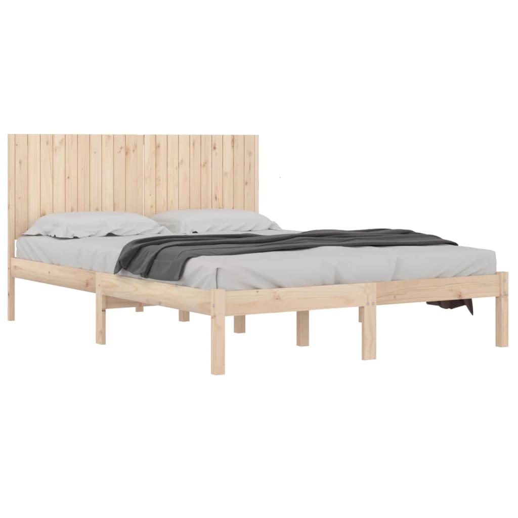 Sengeramme med madrass 200x200 cm heltre furu