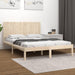 Sengeramme med madrass 200x200 cm heltre furu