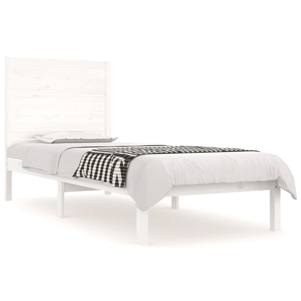 Sengeramme hvit heltre 90x190 cm Single