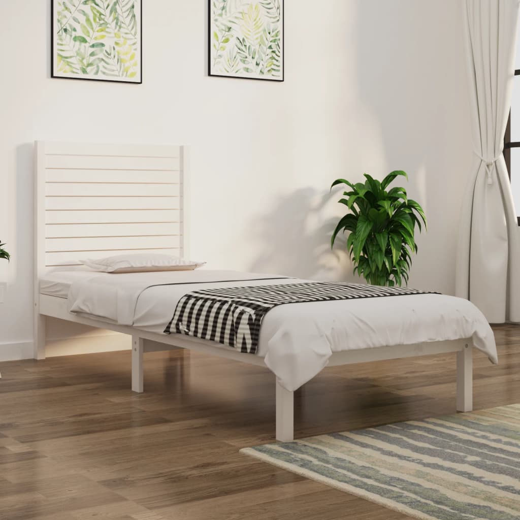Sengeramme hvit heltre 90x190 cm Single