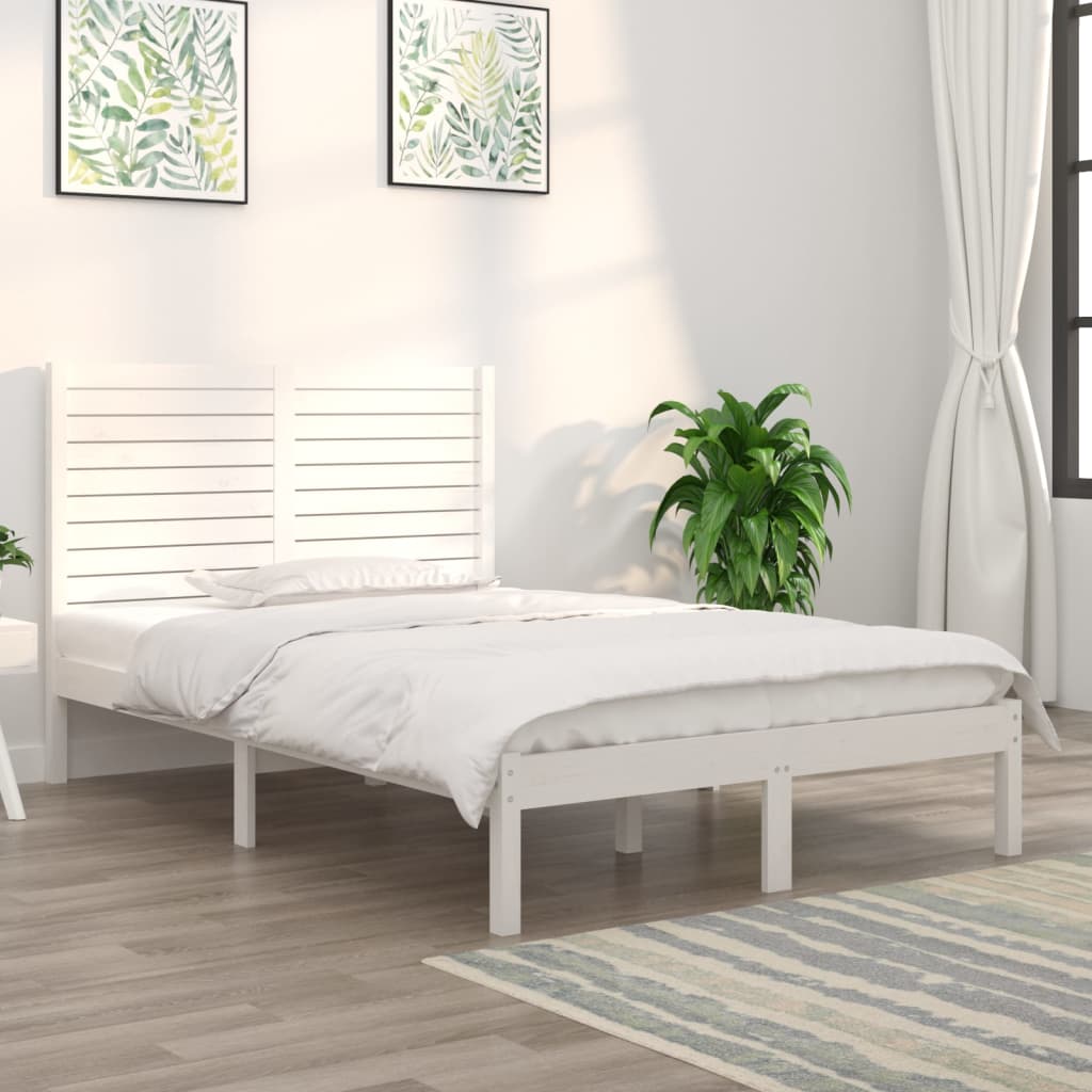 Sengeramme hvit heltre 140x190 cm