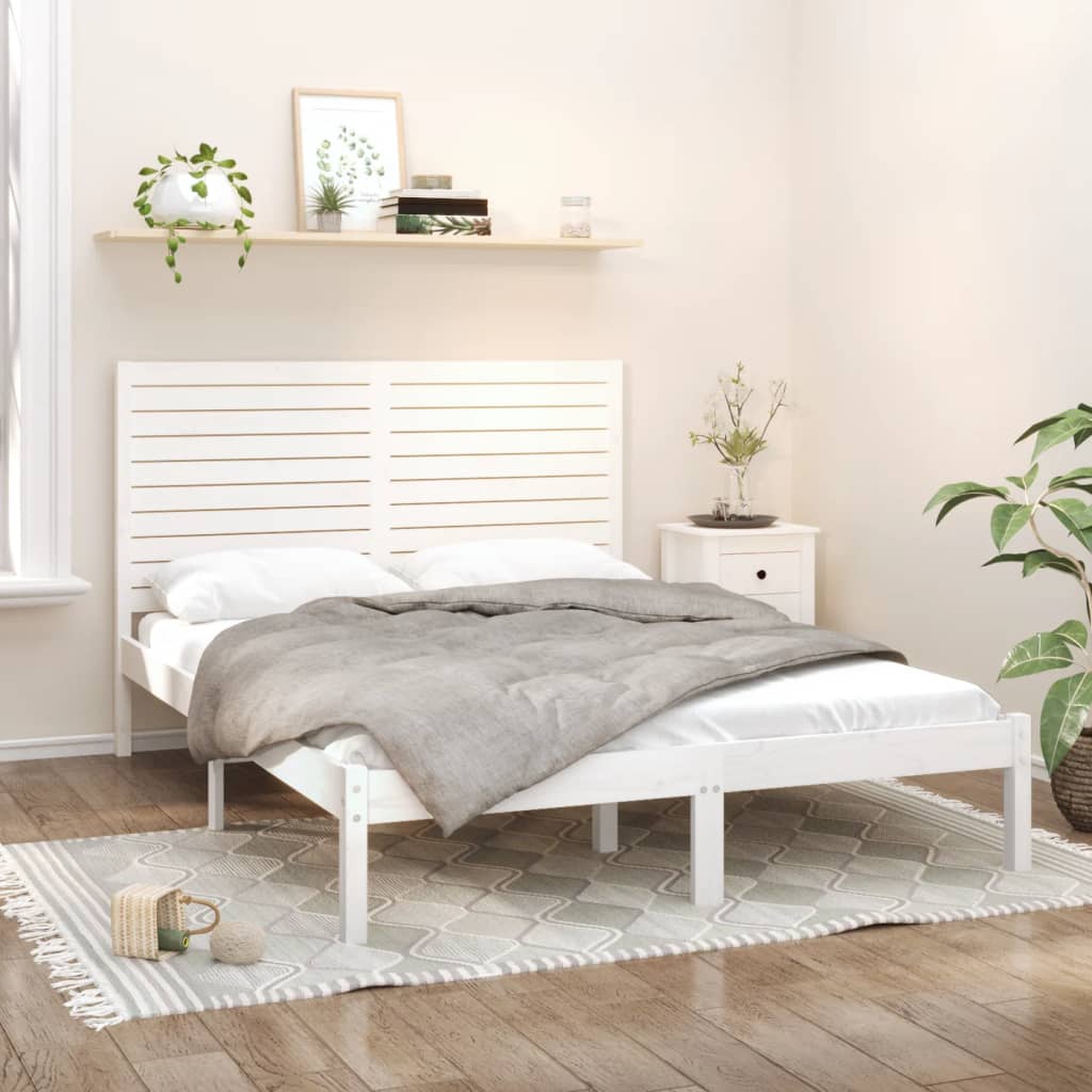 Sengeramme hvit heltre 140x200 cm