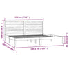 Sengeramme hvit heltre 180x200 cm Super King