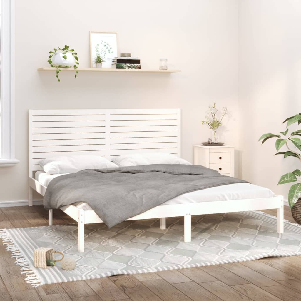 Sengeramme hvit heltre 180x200 cm Super King