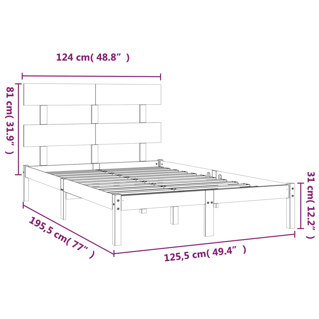 Sengeramme heltre 120x190 cm Small Double