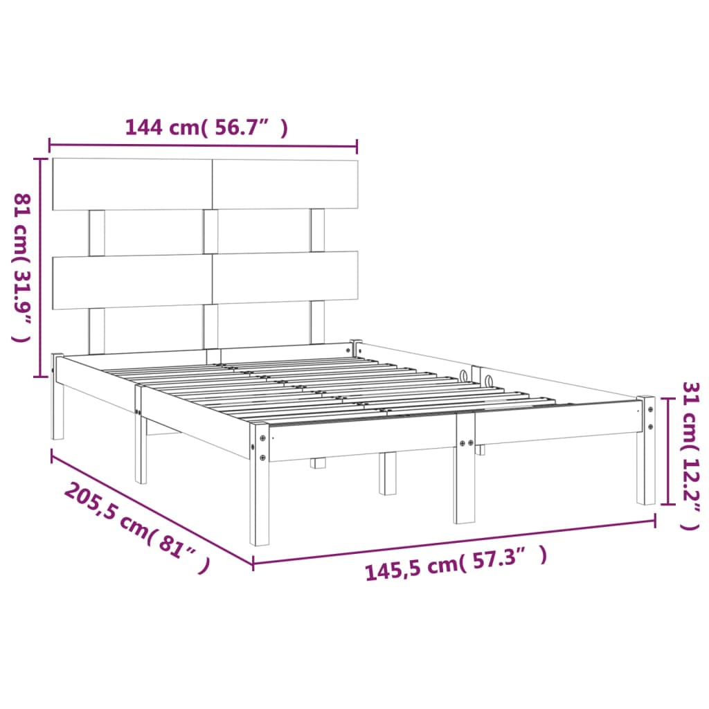 Sengeramme heltre 140x200 cm