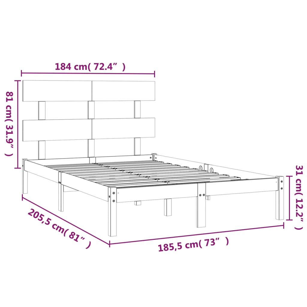 Sengeramme heltre 180x200 cm Super King