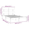 Sengeramme hvit heltre 180x200 cm Super King