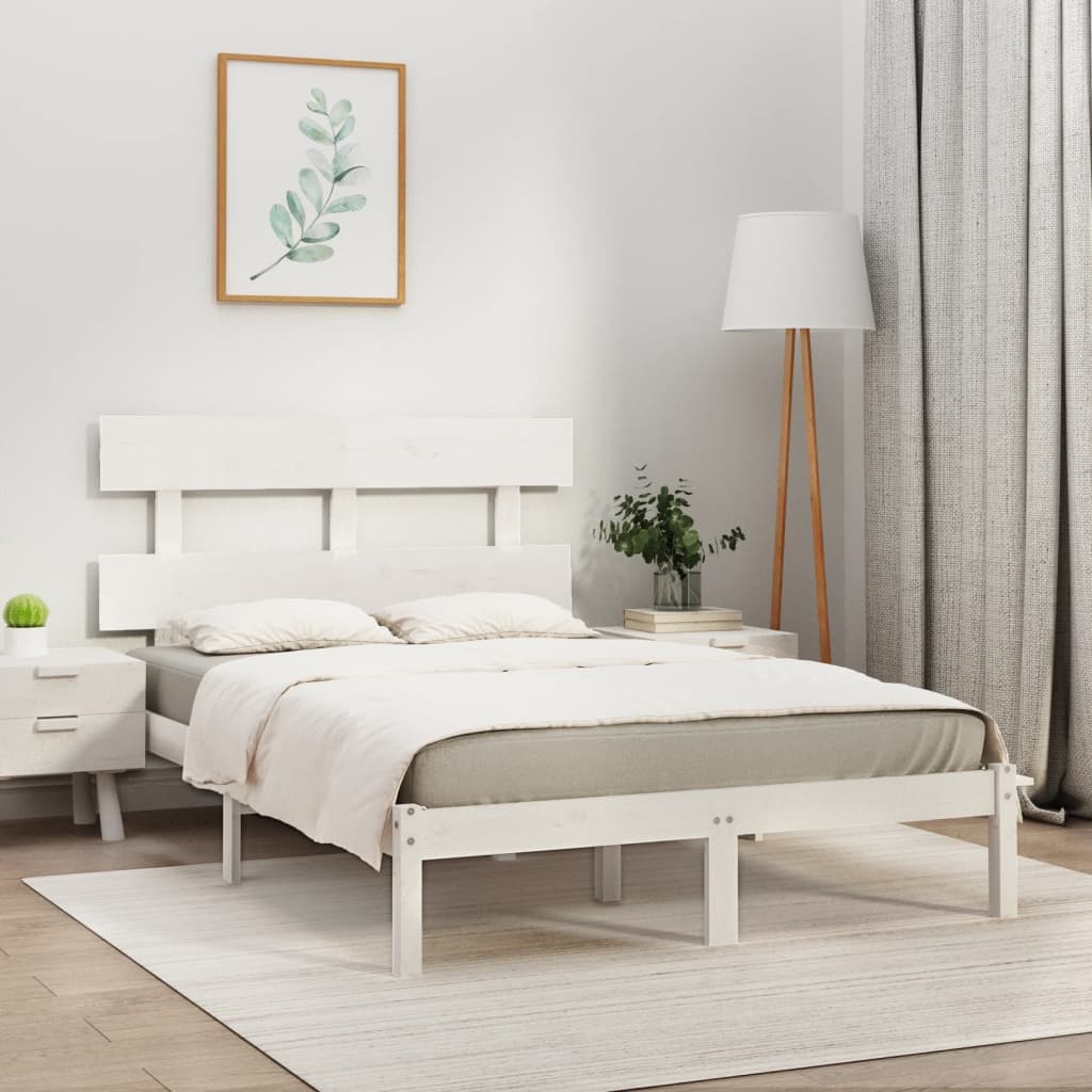Sengeramme hvit heltre 180x200 cm Super King
