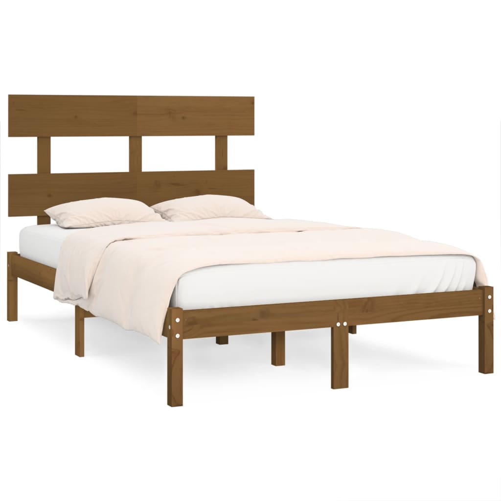Sengeramme honningbrun heltre200x200 cm