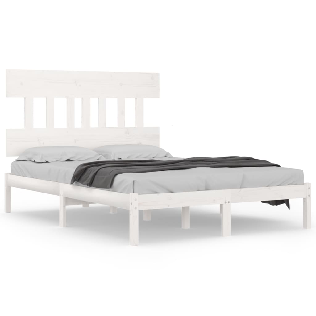 Sengeramme hvit heltre 140x190 cm