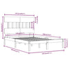 Sengeramme hvit heltre 140x190 cm