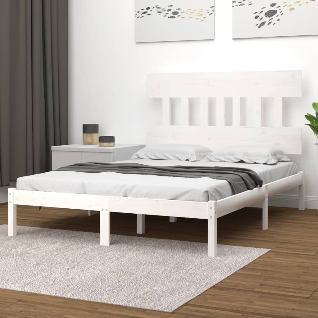 Sengeramme hvit heltre 140x190 cm