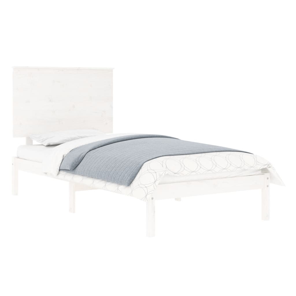 Sengeramme hvit heltre 90x190 cm Single
