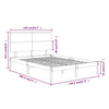 Sengeramme uten madrass 140x190 cm heltre furu