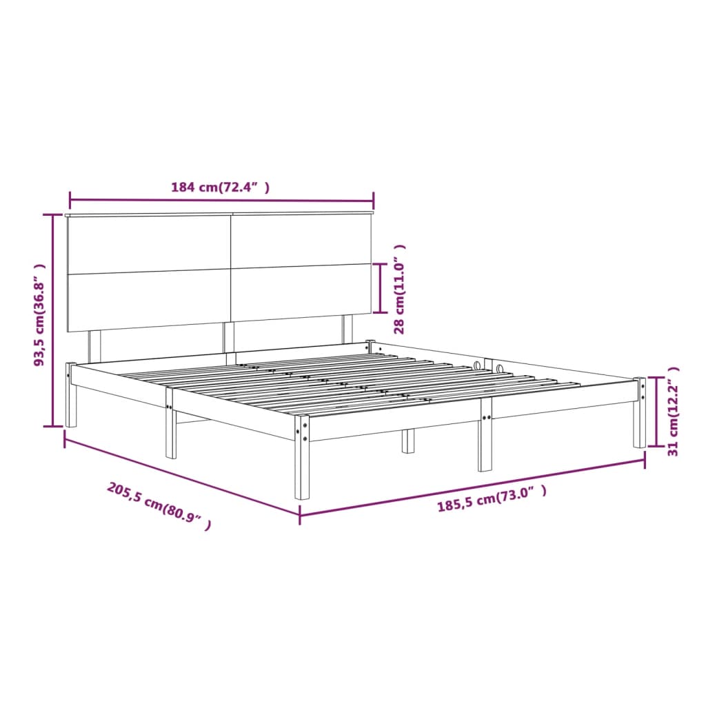 Sengeramme heltre 180x200 cm Super King
