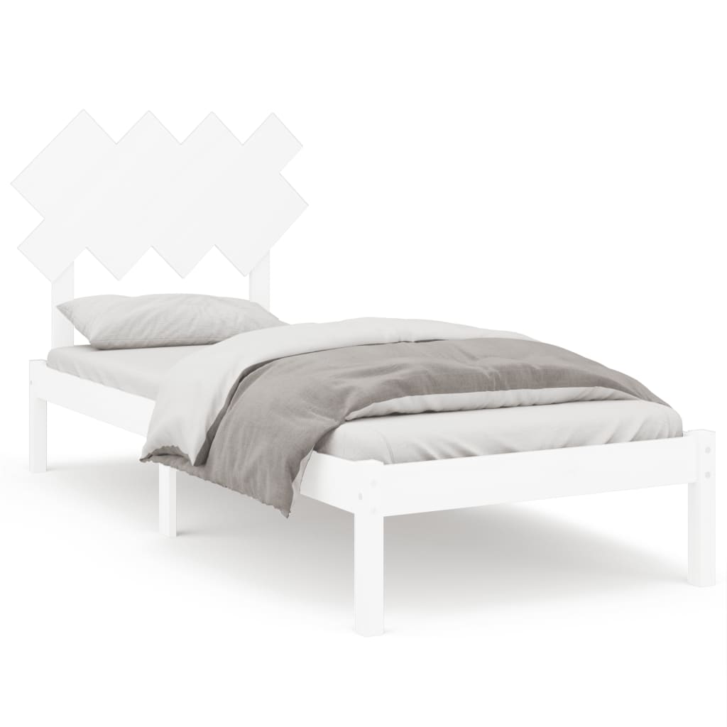 Sengeramme hvit 90x190 cm Single heltre