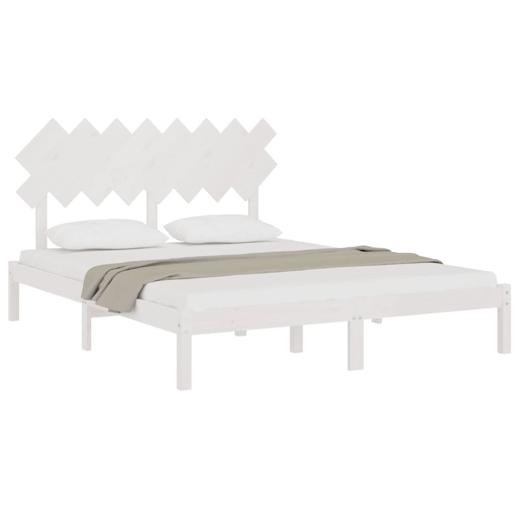 Sengeramme hvit 160x200 cm heltre