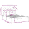 Sengeramme hvit 160x200 cm heltre