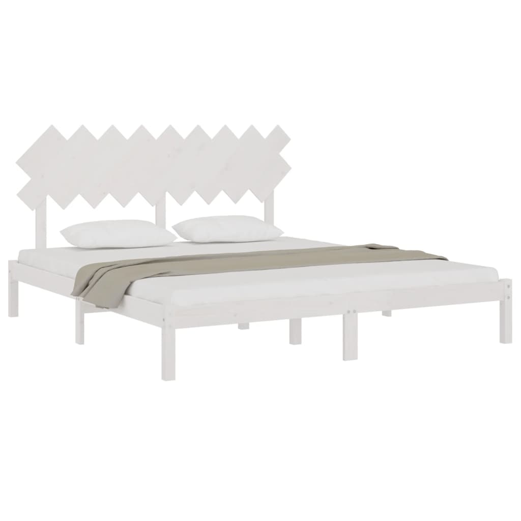 Sengeramme hvit 180x200 cm Super King heltre