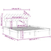 Sengeramme hvit 180x200 cm Super King heltre