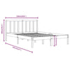 Sengeramme hvit heltre furu 120x190 cm Small Double