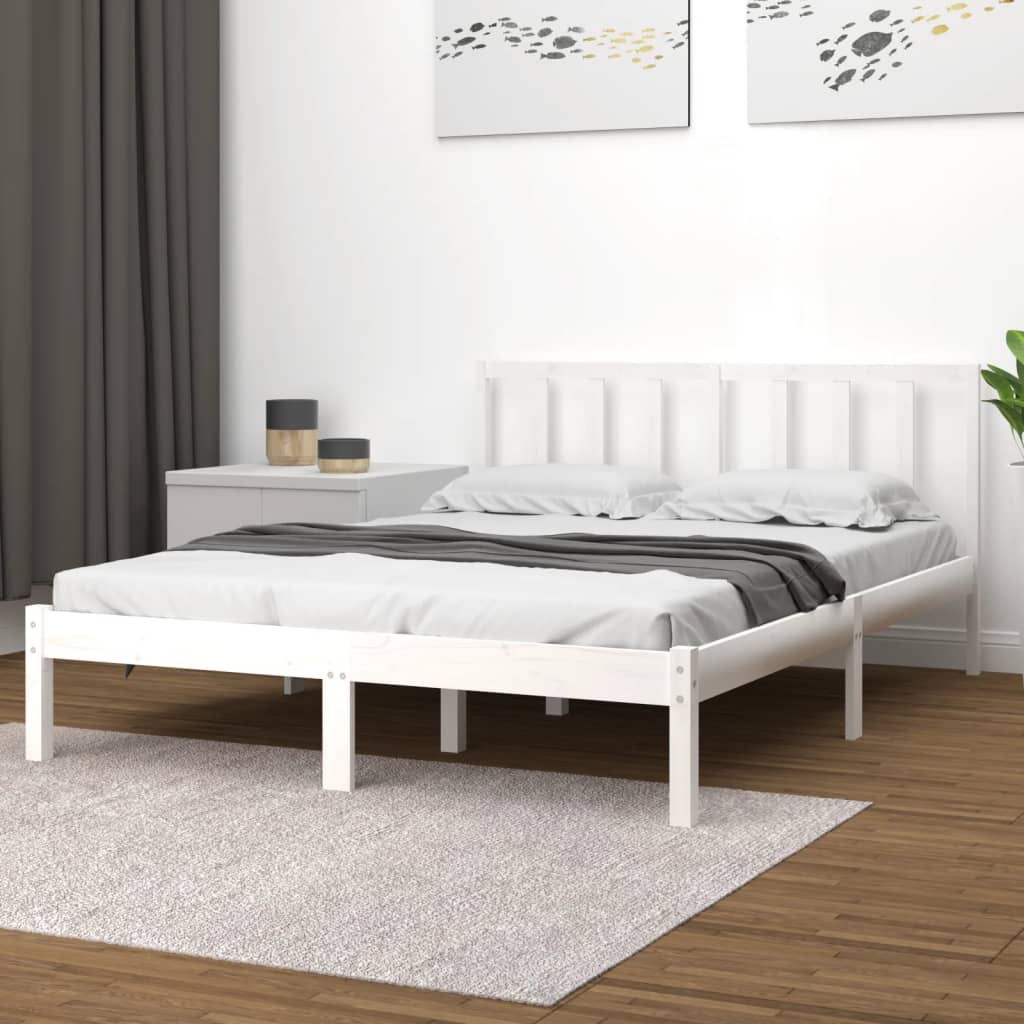 Sengeramme hvit heltre furu 120x190 cm Small Double