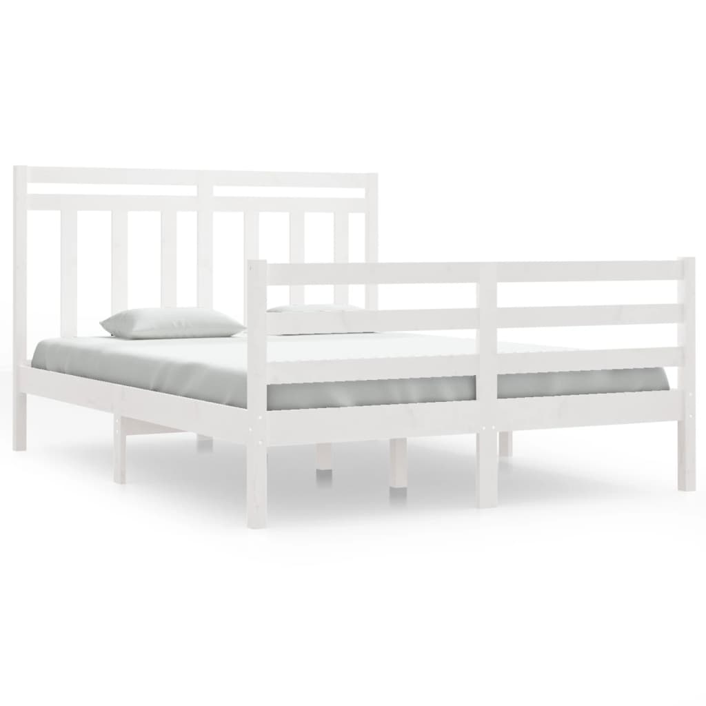 Sengeramme hvit heltre 135x190 cm Double