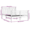 Sengeramme hvit heltre 135x190 cm Double