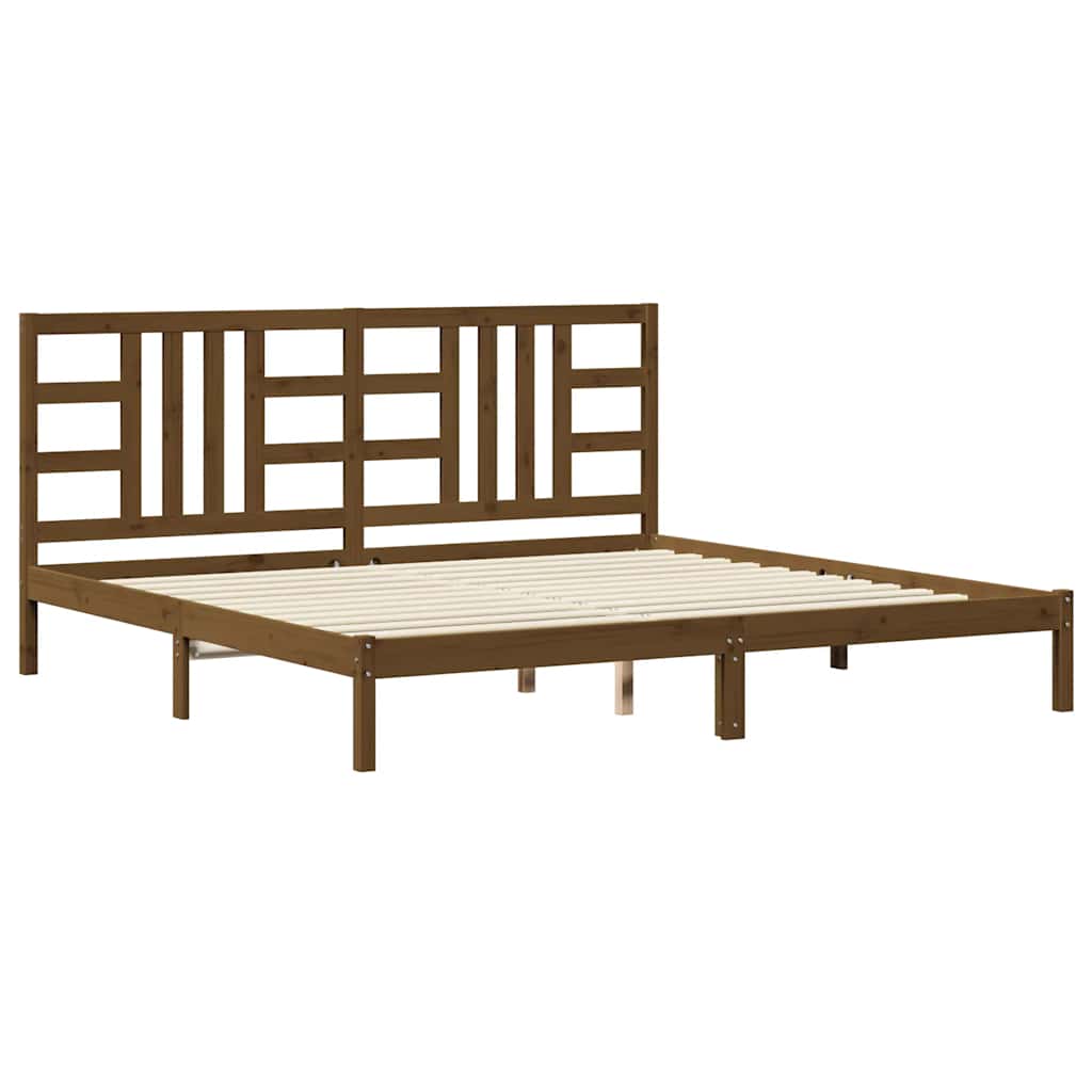 Sengeramme honningbrun heltre200x200 cm