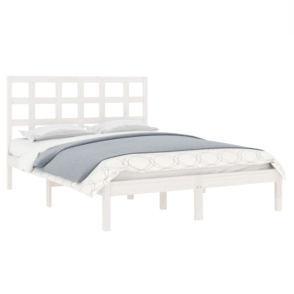 Sengeramme hvit heltre 140x190 cm