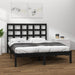 Sengeramme svart heltre200x200 cm