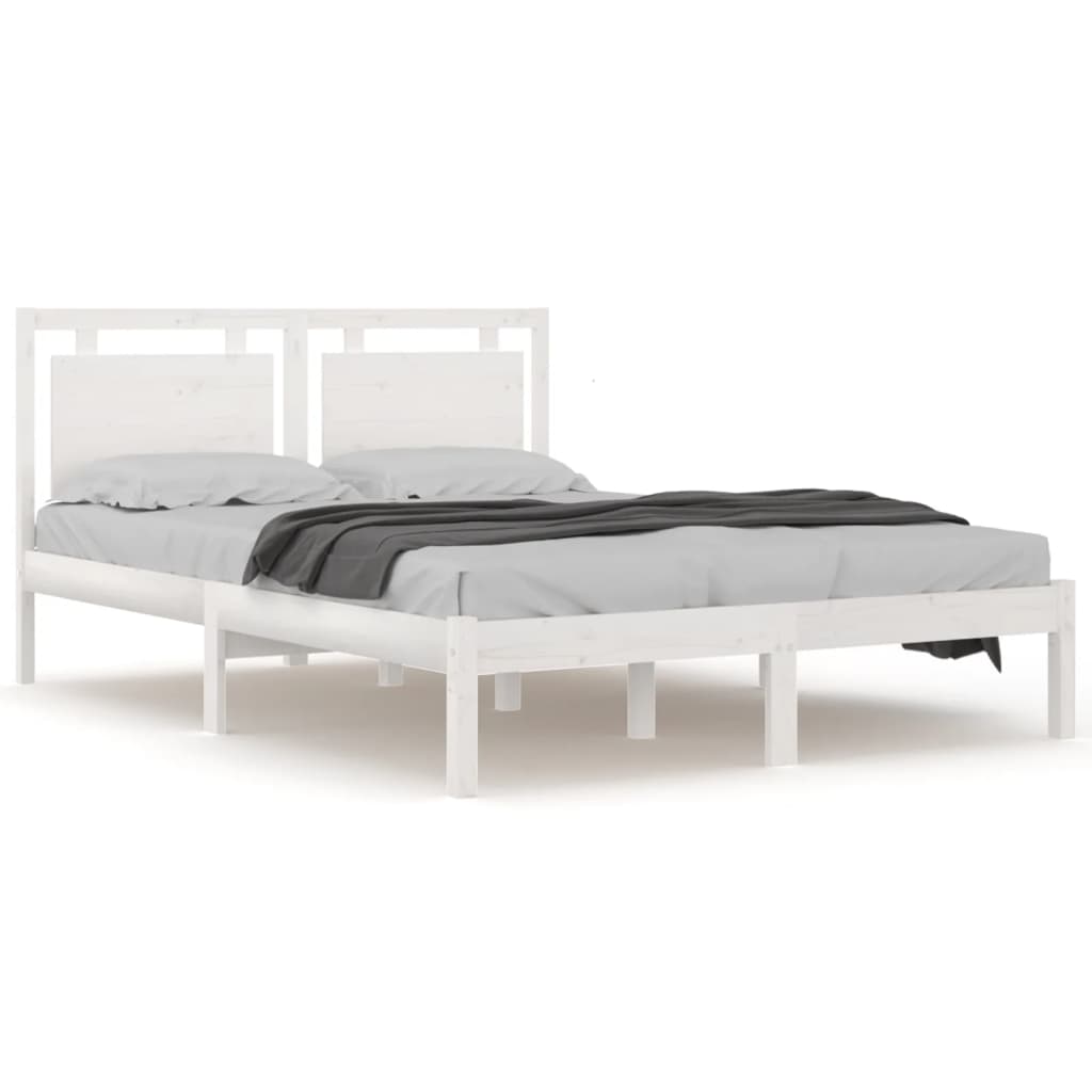 Sengeramme hvit heltre 140x190 cm