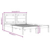 Sengeramme hvit heltre 140x190 cm