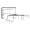 Sengeramme hvit heltre 180x200 cm Super King