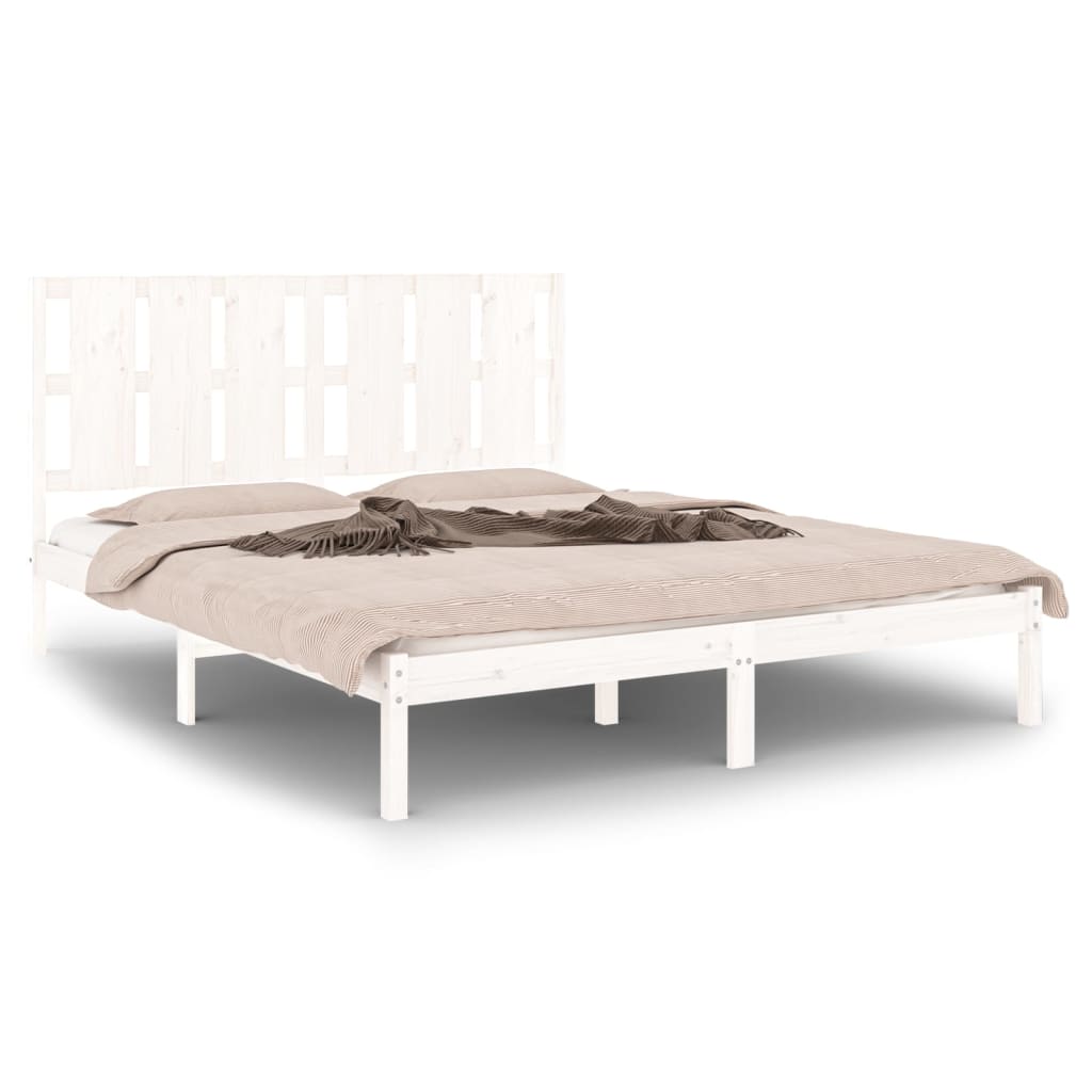Sengeramme hvit heltre furu 160x200 cm