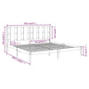 Sengeramme hvit heltre 180x200 cm Super King