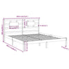 Sengeramme hvit heltre 180x200 cm Super King